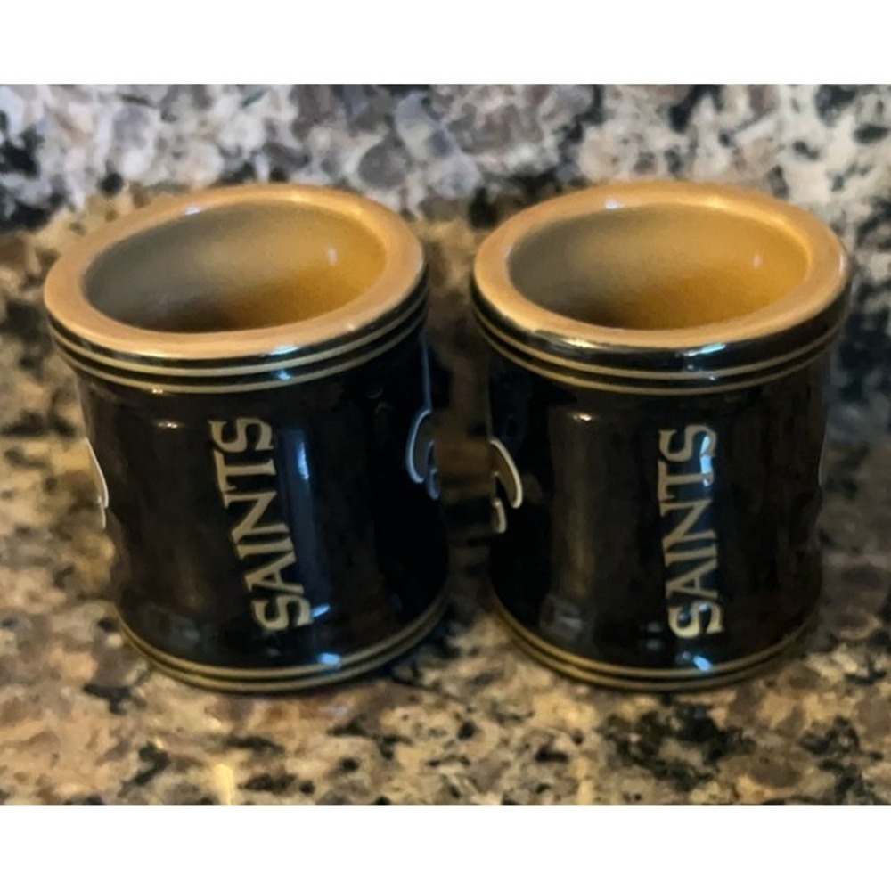 New Orleans Saints Sculptured Mini Mug (Shot Glass) Set of 2 - Picture 5 of 6